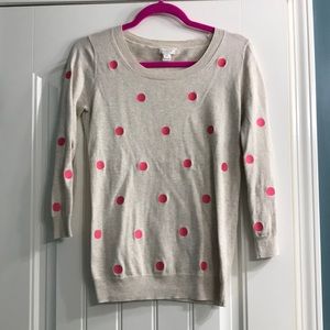 J Crew polka dot sweater